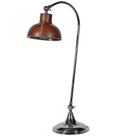 Steel and Leather Desk Lamp