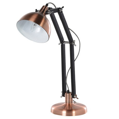 Copper and Black Angled Table Lamp