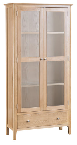 Nordic Living Display Cabinet with Lights - Oak or Painted