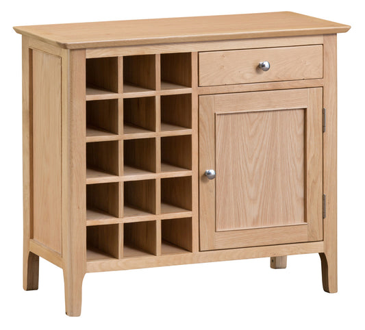 Nordic Oak Living Wine Cabinet