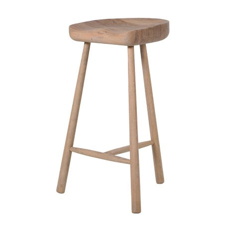 Oak 3 Leg Barstool