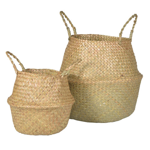 Large Natural Grass Belly Basket
