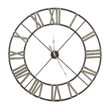 Large Aged Wrought Iron Wall Clock