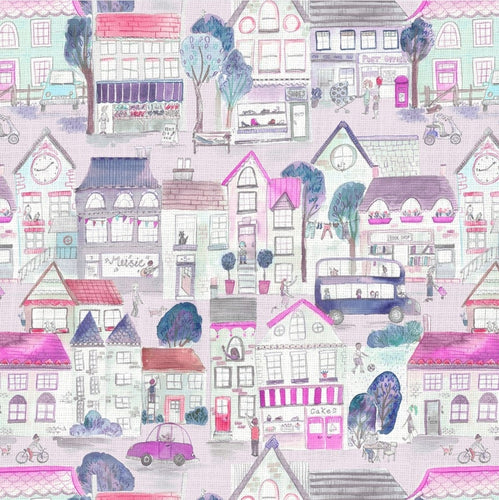Village Streets Fabric - 4 Colourways