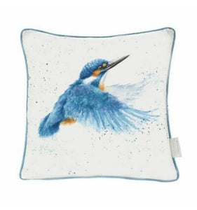 Wrendale Make a Splash Kingfisher cushion