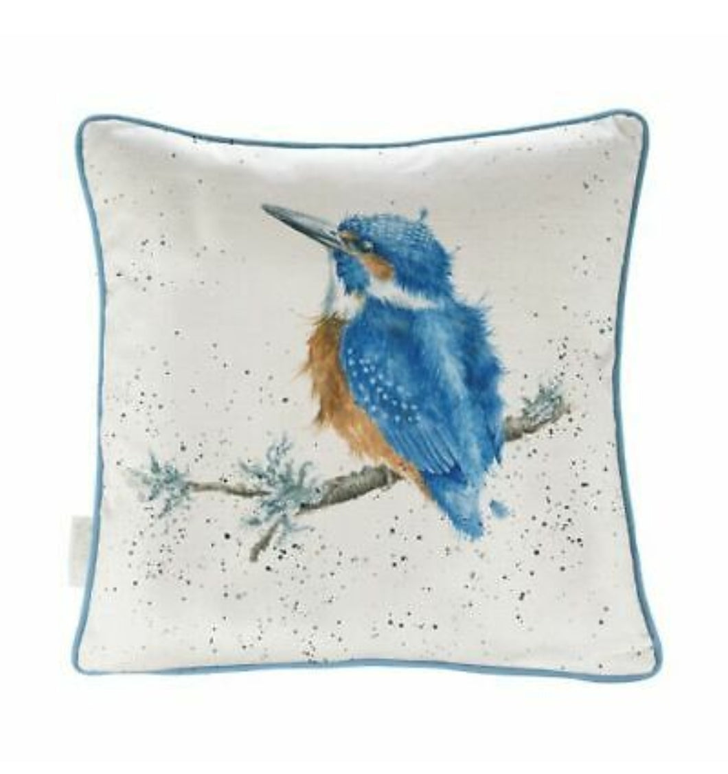Wrendale Make a Splash Kingfisher cushion