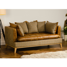 The Porthas Sofa Harris Tweed and Leather