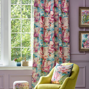 Dusky Blooms - Linen Fabric by the metre