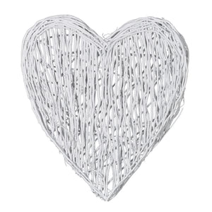 Extra large White Wicker Hanging Heart ‘Betsy’