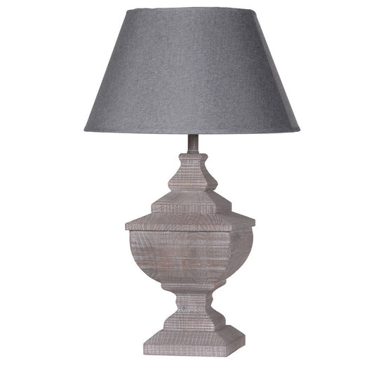 Block Table Lamp with CREAM Shade
