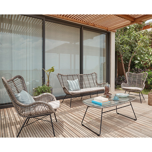 Briany 4 Piece Lounge Set – Outdoors