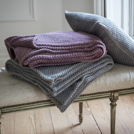 Waffle Fleece Heather Throw