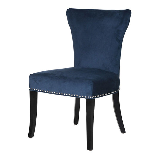 The Sophia Blue Velvet, Studded Dining Chair