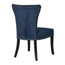 The Sophia Blue Velvet, Studded Dining Chair