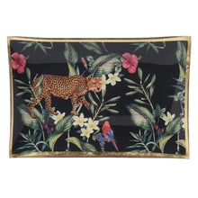 Tropical Plant and Leopard Trinket Tray