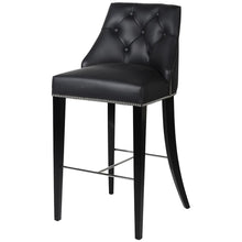 Black Leather Bar Chair