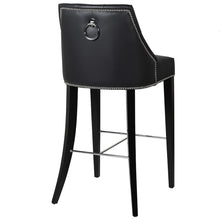 Black Leather Bar Chair