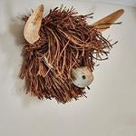Wall mounted Twig Cow Head Hamish