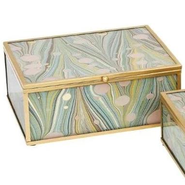 Marbled Jewellery box - Large