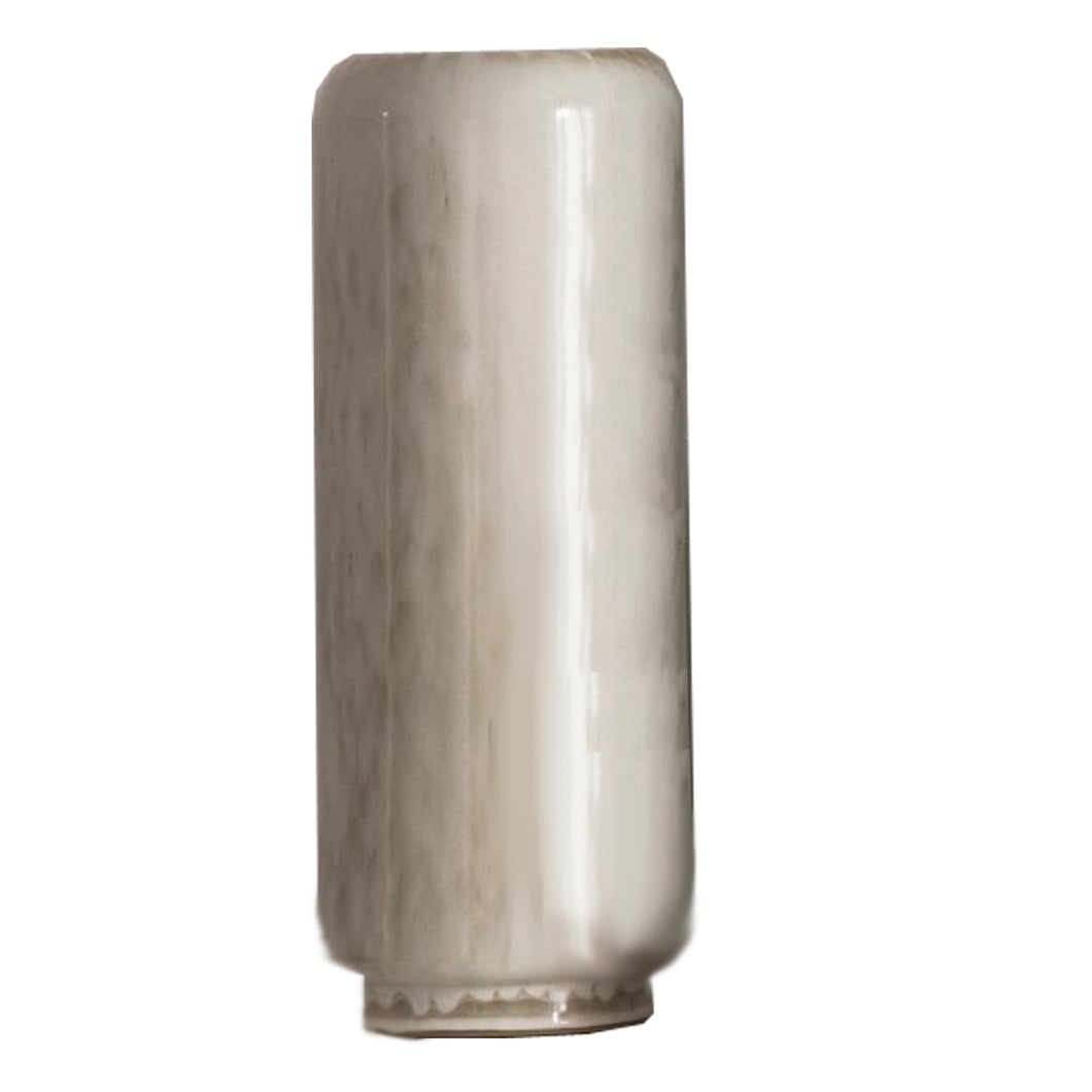 Cream ceramic Short vase