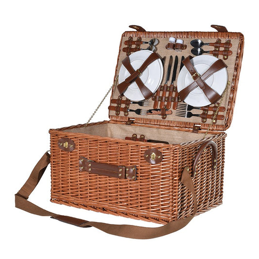 4 Person Rattan Picnic basket