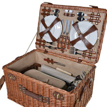 4 Person Rattan Picnic basket
