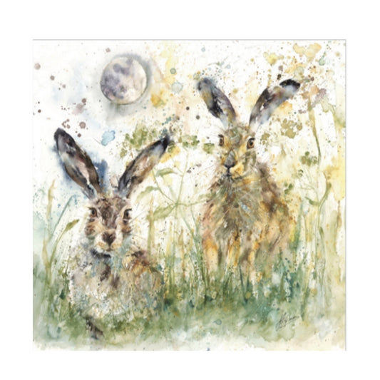 Lunar Hares canvas