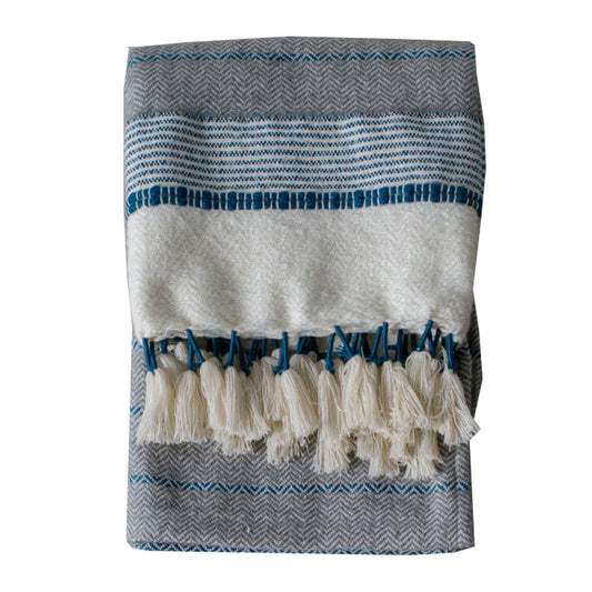 Teal Textured throw