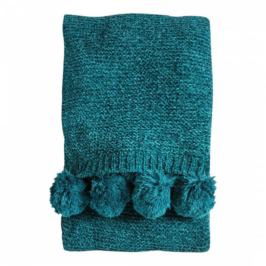 Pom Pom throw Teal