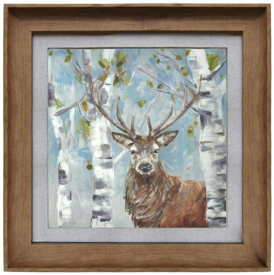 Woodland Stag Framed Art